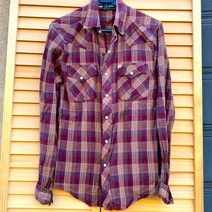 Salt Valley Western Plaid Button Down Shirt by Urban Outfitters
